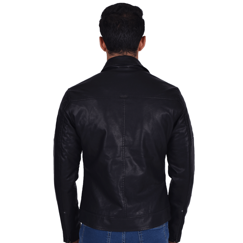 Slim-Fit Leather Jacket