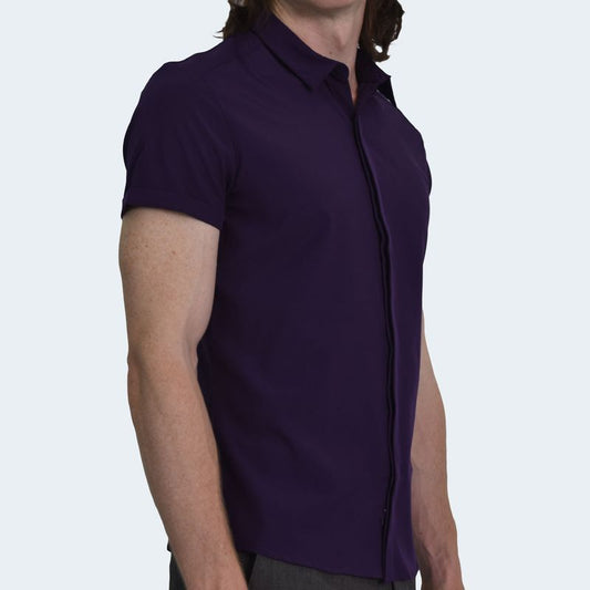 SHORT-SLEEVED SHIRT PERFECT FIT - PURPLE