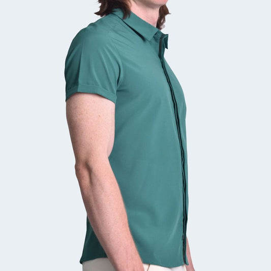 PERFECT FIT SHORT SLEEVE SHIRT - DARK GREEN