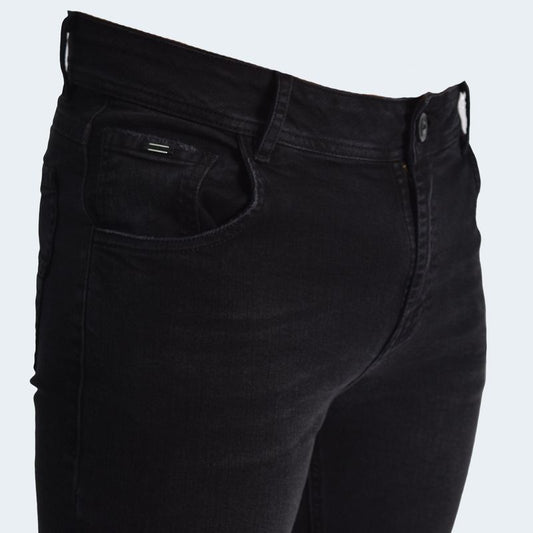 PANTALON SEMIPITILLO DENIM CONFORT - NEGRO