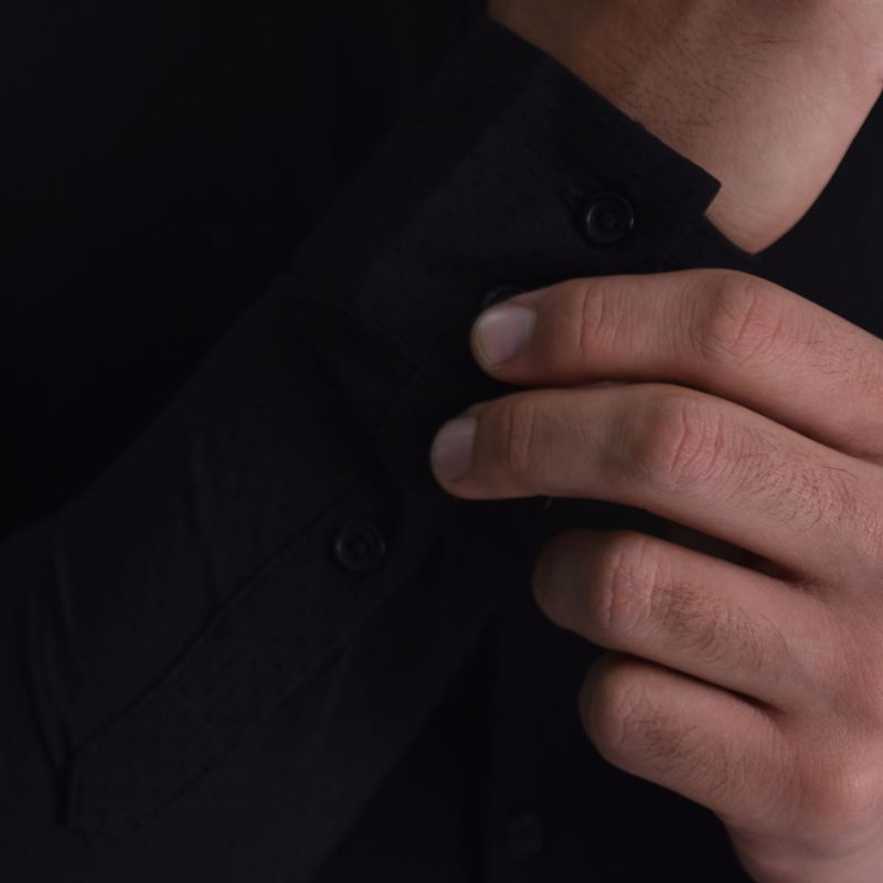 CAMISA MANGA LARGA PERFECT FIT - NEGRO
