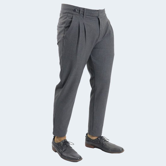 COMFORT GURKHA TROUSERS - GREY