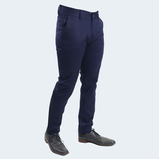 PANTALON SEMIPITILLO SATINADO - AZUL