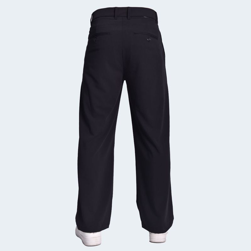 Men's Wide Leg Old Money Style Perfect Fit Classic Elegant and Versatile Trousers - BLACK