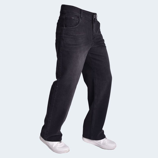 PANTALON DENIM CONFORT ENTALLE WIDE LEG - PLOMO
