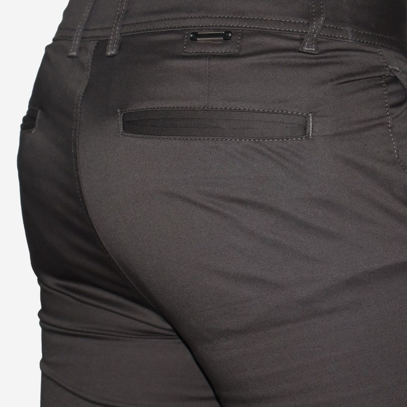 SEMI-SKINNY DRILL PANTS - LEAD