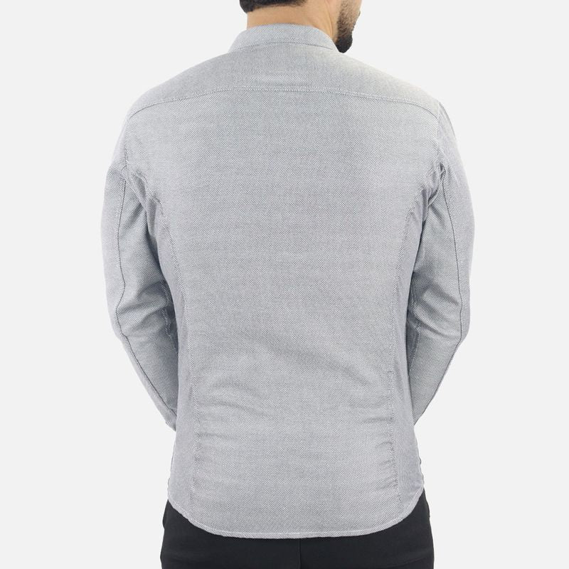 Camisa Signature manga larga – diseño sofisticado con textura tejida - NEBLA