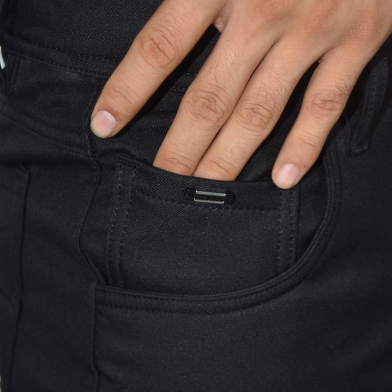 Semi-Skinny Smart Fabric Trousers – Waterproof Technological Fabric with UV Protection - BLACK