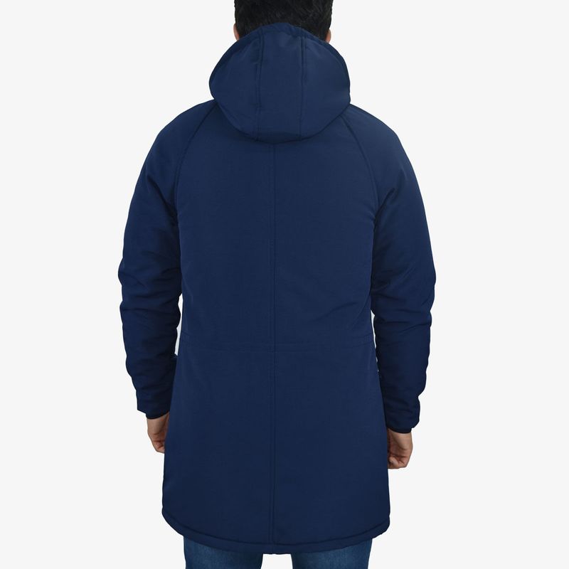 Parka Oversize Impermeable con Forro Acolchado - AZUL