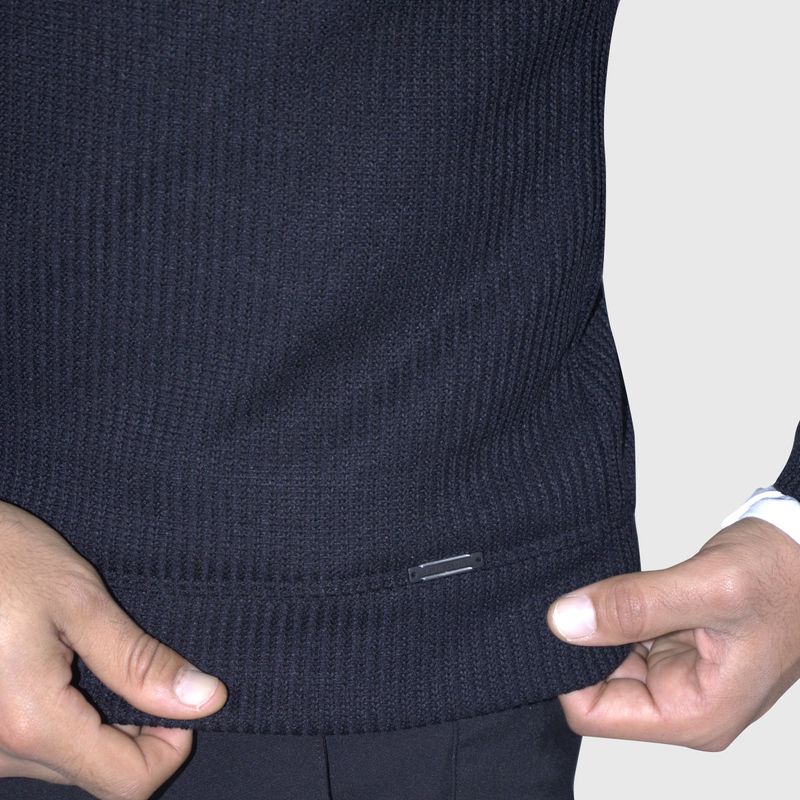 Signature V-Neck Sweater - Thermoregulating and Ultra Comfortable Fabric - BLACK