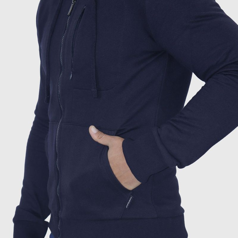 Hoodie franela Signature | Estilo urbano con abrigo térmico premium - AZUL NOCHE