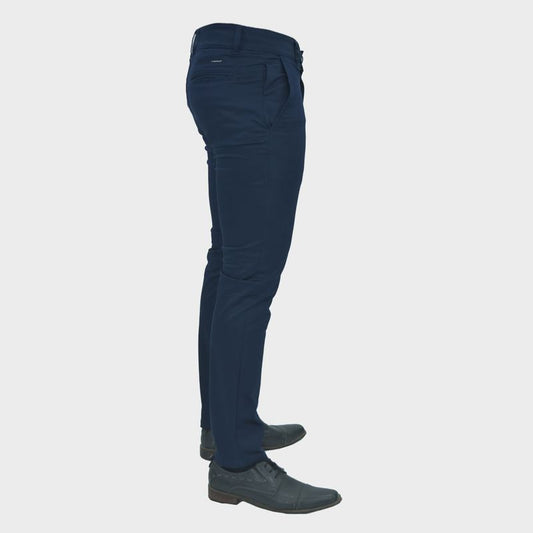 Pantalon semi pitillo Perfect Fit - AZUL