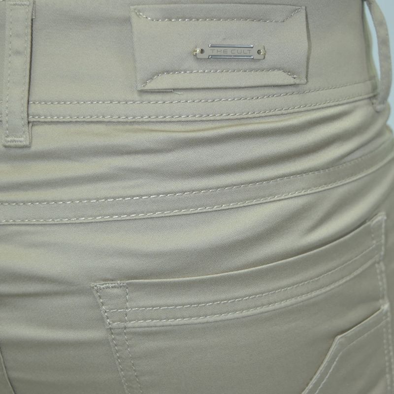 Pantalon drill entubado Confort - BEIGE