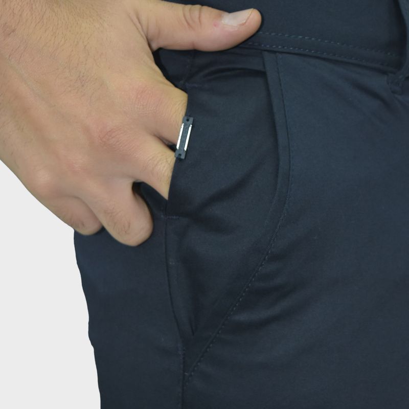 SKINNY DRILL TROUSERS - BLUE