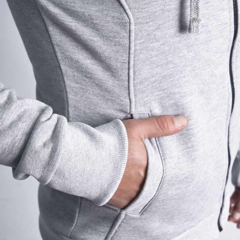 Hoodie afranelado Slim Fit - MELANGE