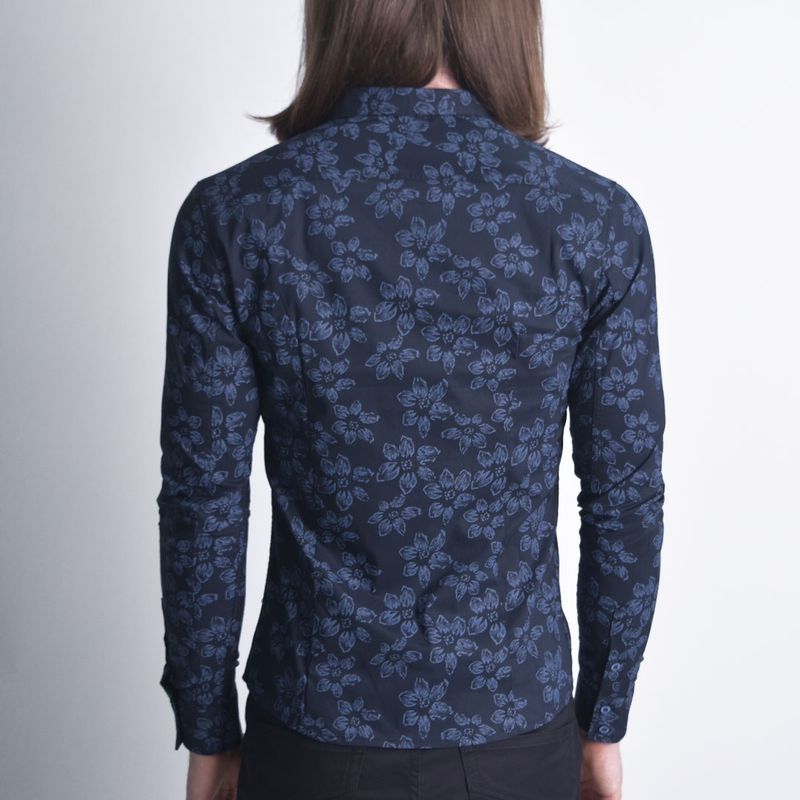 Camisa manga larga Entalle Perfect Fit - AZUL