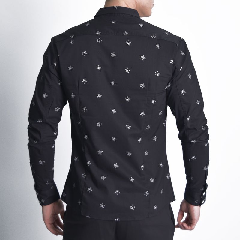 Comfort-flex long sleeve shirt | Perfect Fit - BLACK