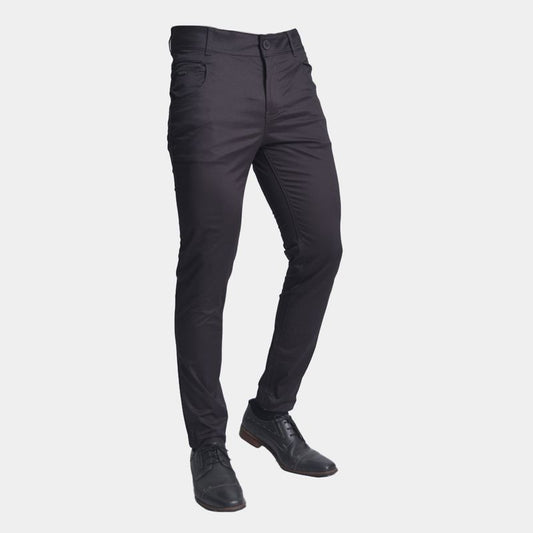 Pantalon drill pitillo | Diseño refinado con confort extremo | Perfect Fit - PLOMO