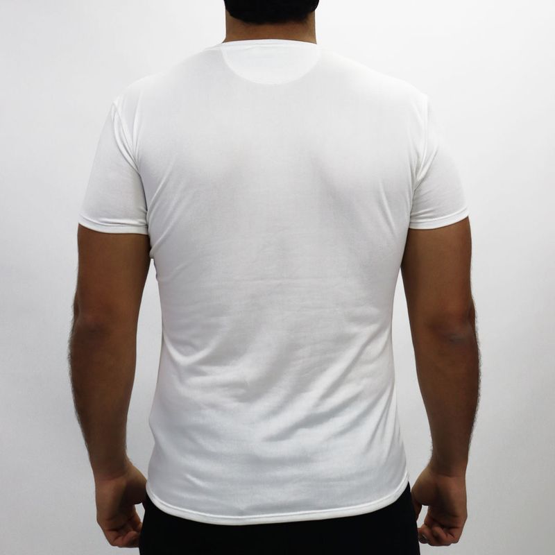 Round-neck short-sleeve polo shirt Special microbrush fabric Perfect Fit - IVORY