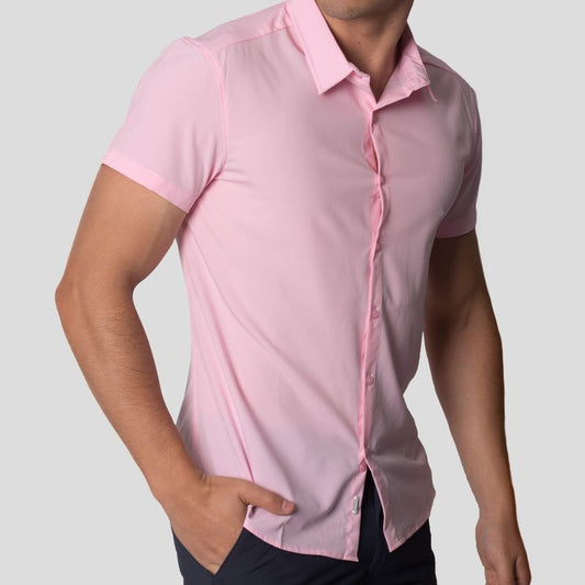 Camisa Minimal Manga Corta | Entalle Perfect Fit | Tejido especial - Super flex