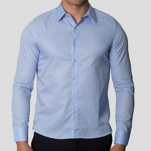 Camisa Suit | Entalle Perfect Fit | Mini Print Fabric – Antiarrugas