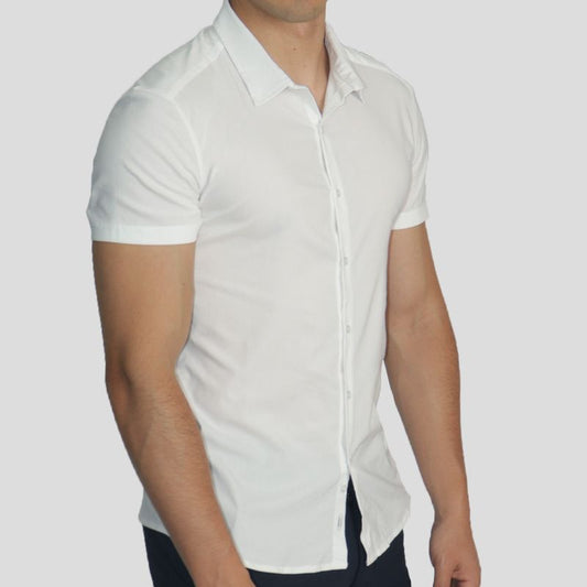 Camisa Minimal Manga Corta | Entalle Perfect Fit - Super Flex tranpirable