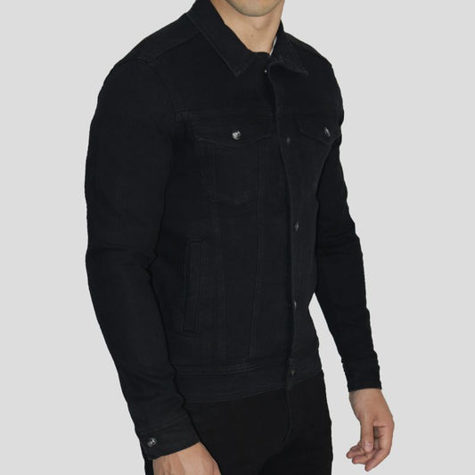 Casaca denim comfort con broches regulables | Estilo urbano | Perfect Fit