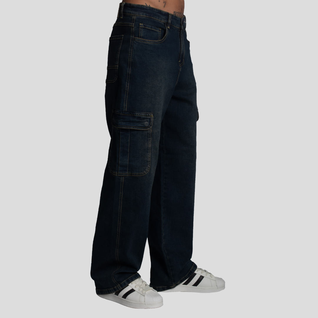 Pantalón Cargo Denim Confort Premium | Baggy Fit | Oversize