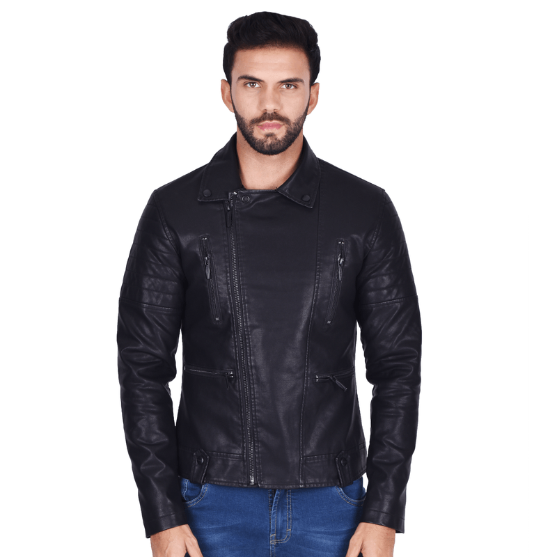 Slim-Fit Leather Jacket