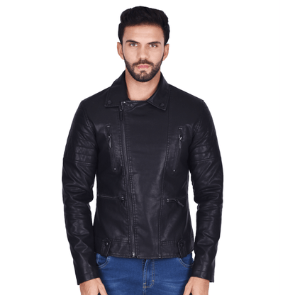 Slim-Fit Leather Jacket