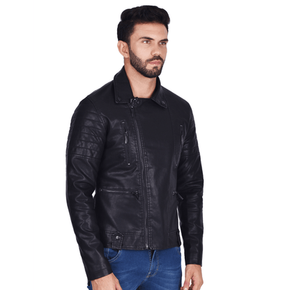 Slim-Fit Leather Jacket