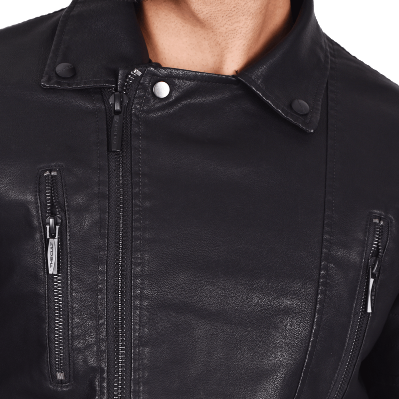 Slim-Fit Leather Jacket