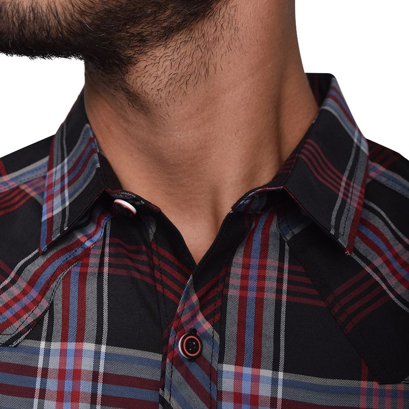 CAMISA CUADROS MANGA CORTA PERFECT FIT - NEROJ