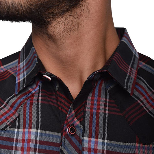 CAMISA CUADROS MANGA CORTA PERFECT FIT - NEROJ