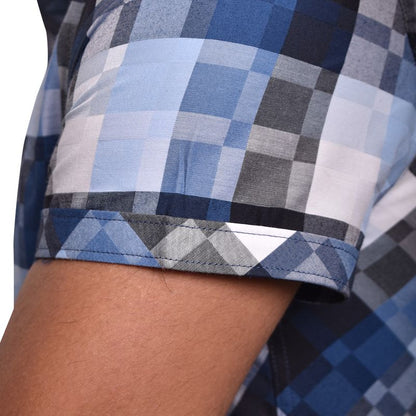 CAMISA CUADROS MANGA CORTA PERFECT FIT - AZUCEL