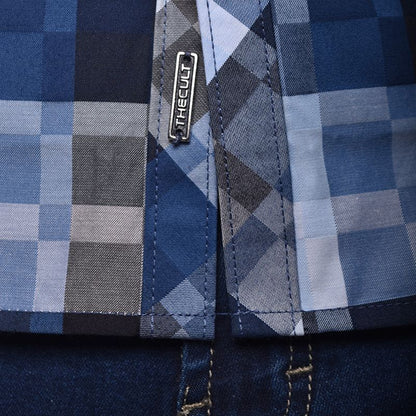 CAMISA CUADROS MANGA CORTA PERFECT FIT - AZUCEL