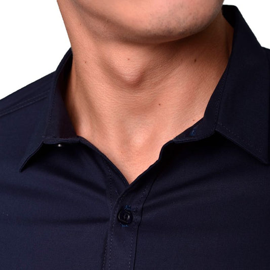 CAMISA MANGA CORTA PERFECT FIT - AZUL
