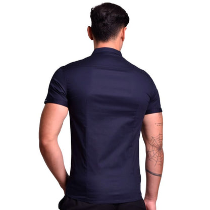 CAMISA MANGA CORTA PERFECT FIT - AZUL
