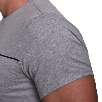 POLO CUELLO REDONDO MANGA CORTA - MELANGE