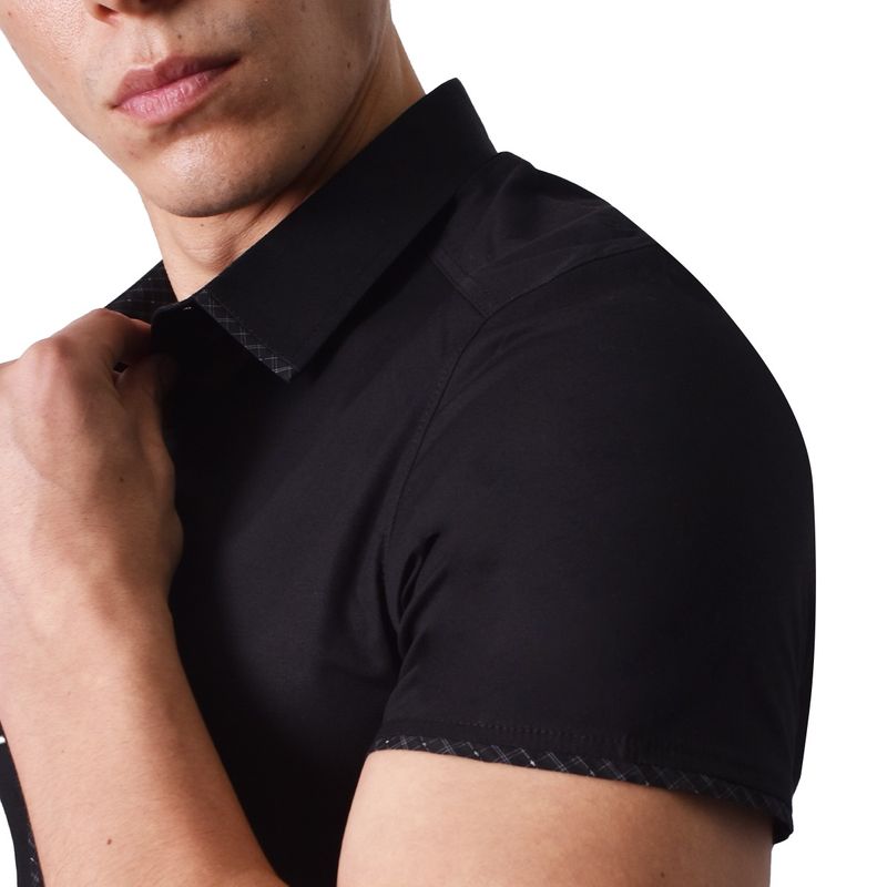 CAMISA MANGA CORTA PERFECT FIT - NEGRO