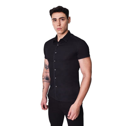 CAMISA MANGA CORTA PERFECT FIT - NEGRO