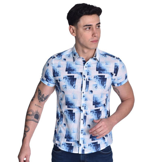 SHORT SLEEVE PERFECT FIT SHIRT - AZUCEL