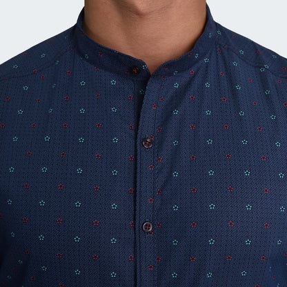 CAMISA MANGA LARGA CUELLO NERU PERFECT FIT - AZUL