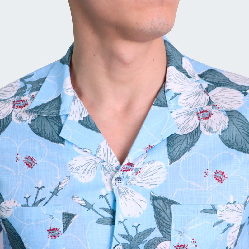 RELAXED FIT HAWAIIAN SHIRT - BLACEL