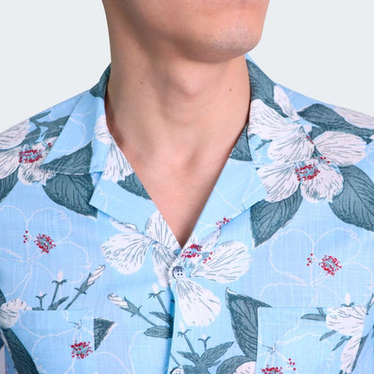 RELAXED FIT HAWAIIAN SHIRT - BLACEL