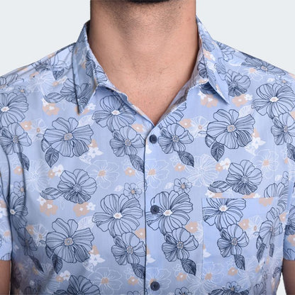 CAMISA MANGA CORTA PERFECT FIT - CELESTE