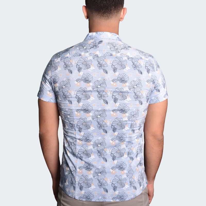 CAMISA MANGA CORTA PERFECT FIT - CELESTE
