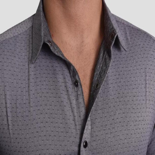 REVERSIBLE SHORT-SLEEVED SHIRT - GREY