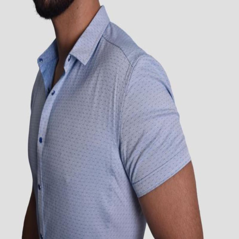 CAMISA MANGA CORTA REVERSIBLE - SKY