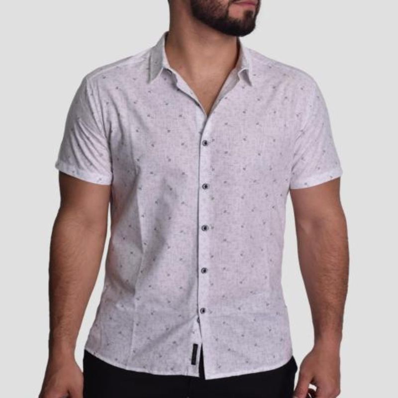 CAMISA MANGA CORTA PERFECT FIT - BLANCO
